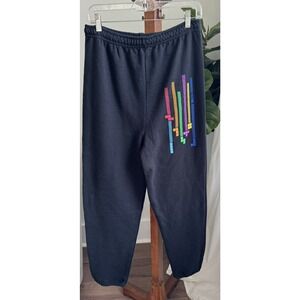 LOOT WEARABLE EXCLUSIVE TETRIS JOGGERS, ADULT Large, Black Joggers, Multicolor